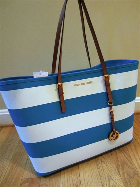 michael kors nautical beach bag|Michael Kors plastic tote bag.